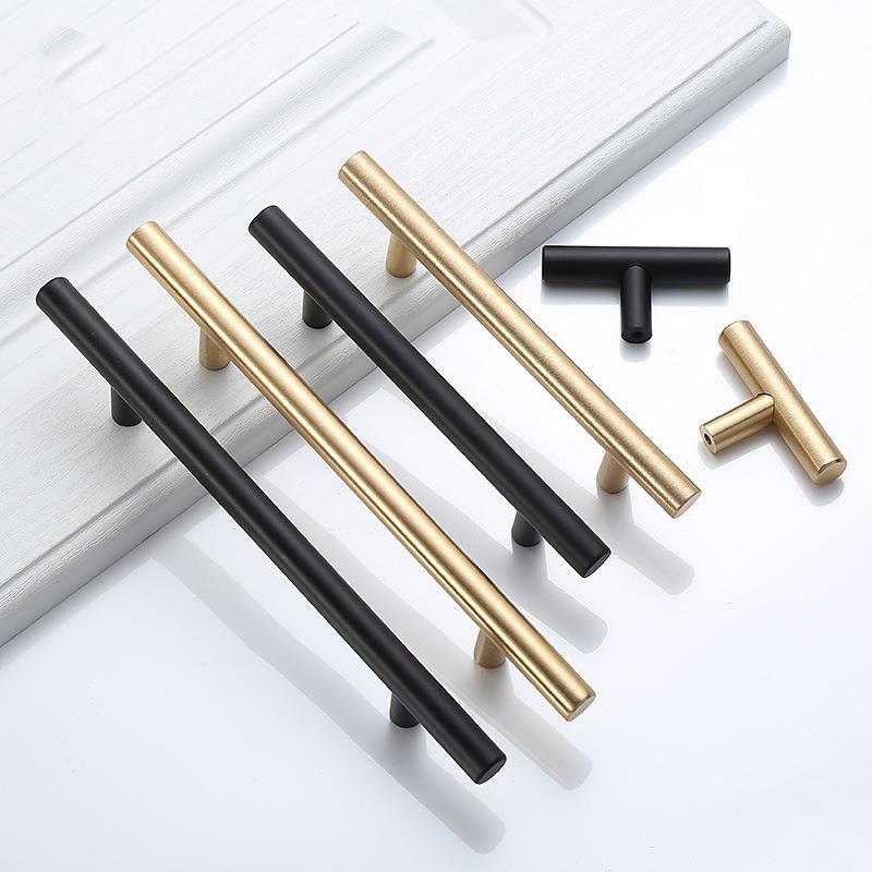 Drawer Pull Gold - Modern Gold Brushed Straight Cupboard Handles