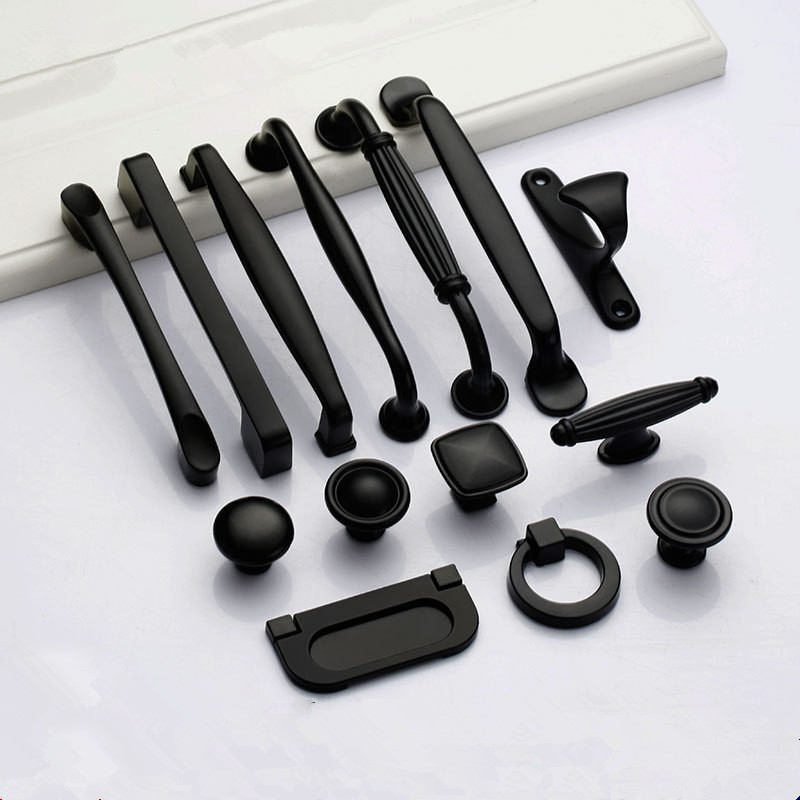 Drawer Pull Gold - Black Handles for Furniture Cabinet Knobs