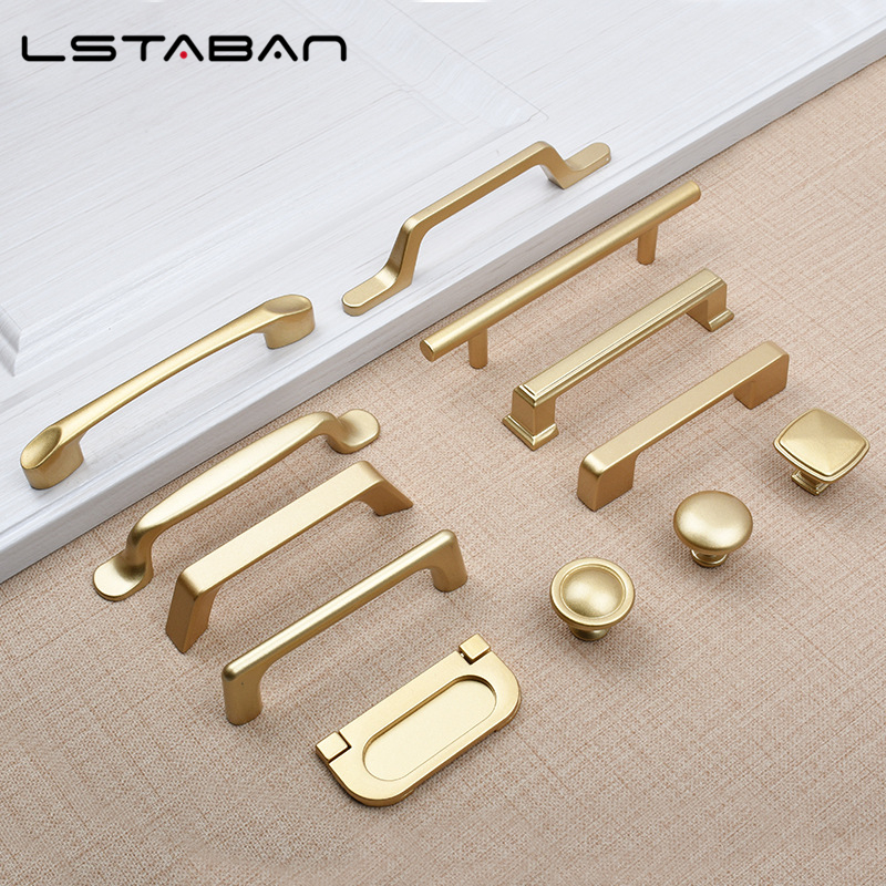 Drawer Pull Gold - Golden Simple Fashion Aluminum Alloy Furniture