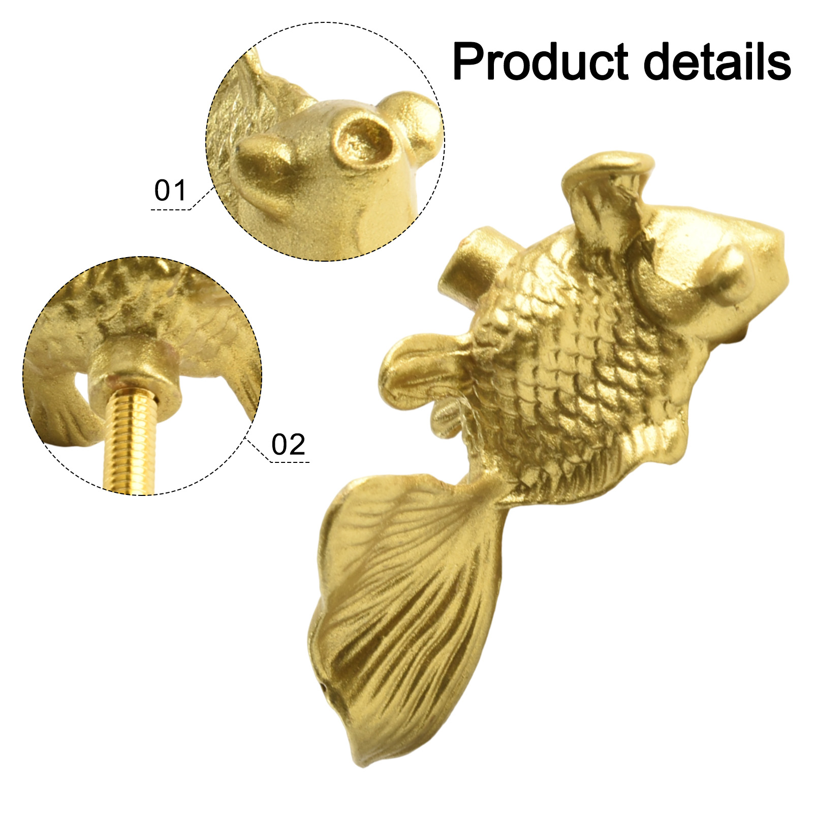Goldfish Cabinet Handles Brass - Unique Furniture Hardware Pulls 리뷰 및 가격