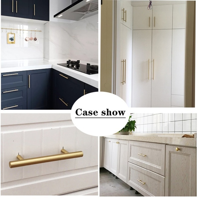 Modern Gold Brushed Straight C - Drawer Pull Gold 리뷰 및 가격