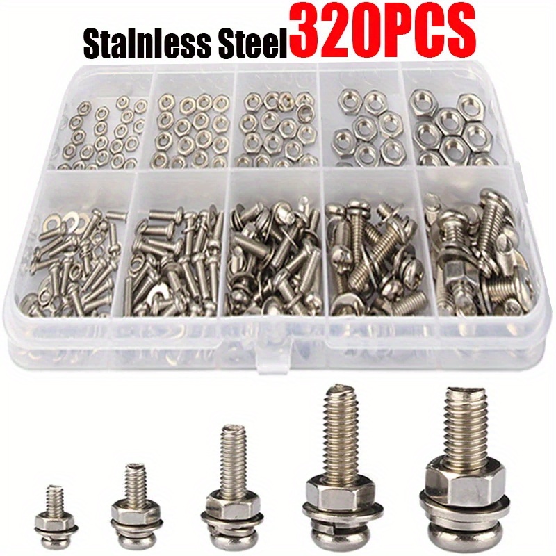 120/320-Piece Hex Nut and Bolt - Furniture Hardware Fasteners 리뷰 및 가격