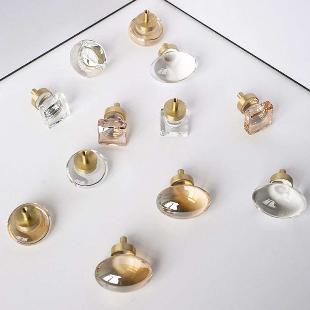 Crystal Glass Furniture Handle - Drawer Pull Gold 리뷰 및 가격