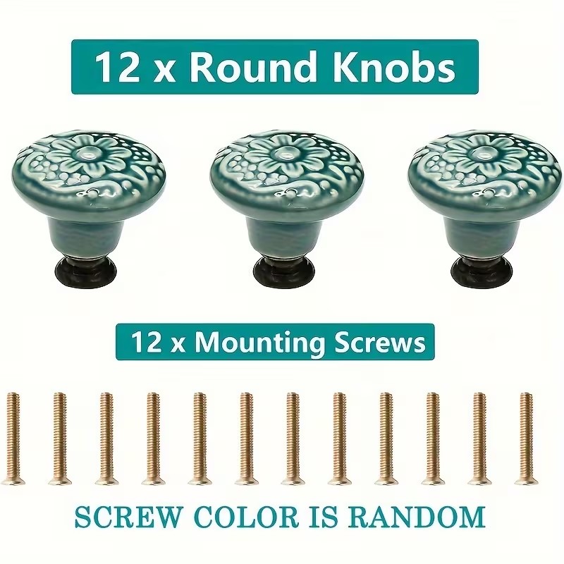 12pcs Ceramic Cabinet Knobs, F - Furniture Hardware China 리뷰 및 가격