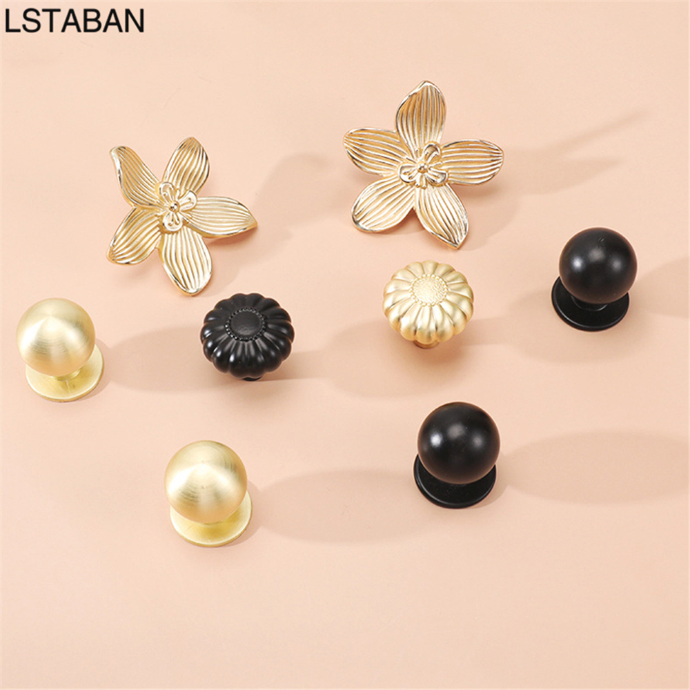 Flower Shape Solid Gold Kitche - Drawer Pull Gold 리뷰 및 가격