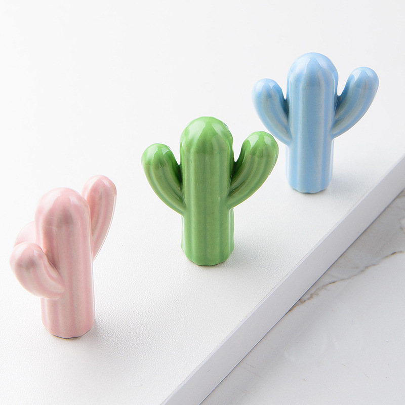1/4pcs Colorful Ceramic Cactus - Unique Furniture Hardware Pulls 리뷰 및 가격