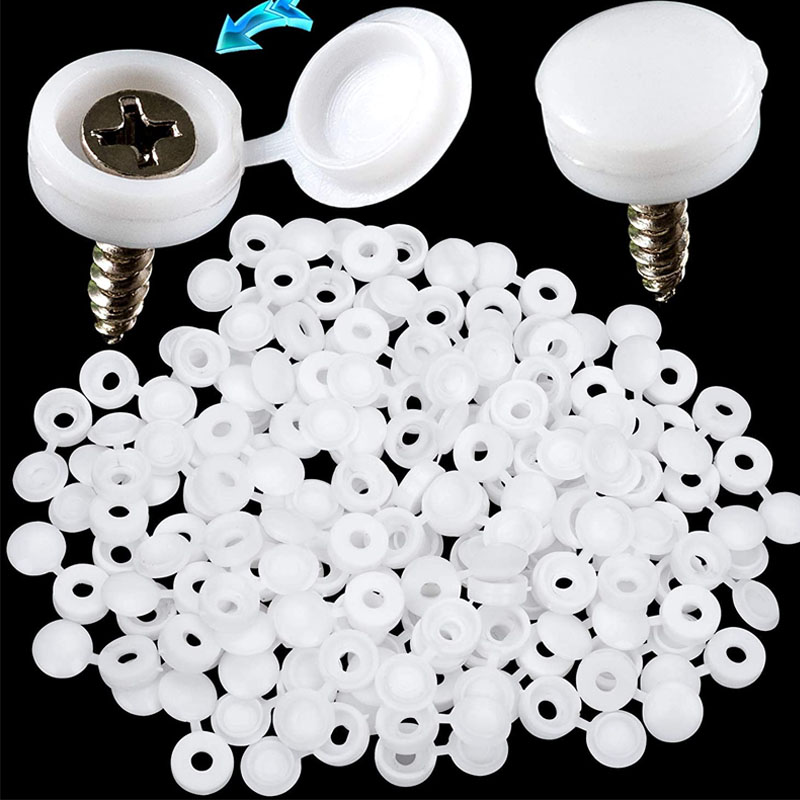 White Hinged Plastic Screw Cap - Furniture Hardware Hinges 리뷰 및 가격