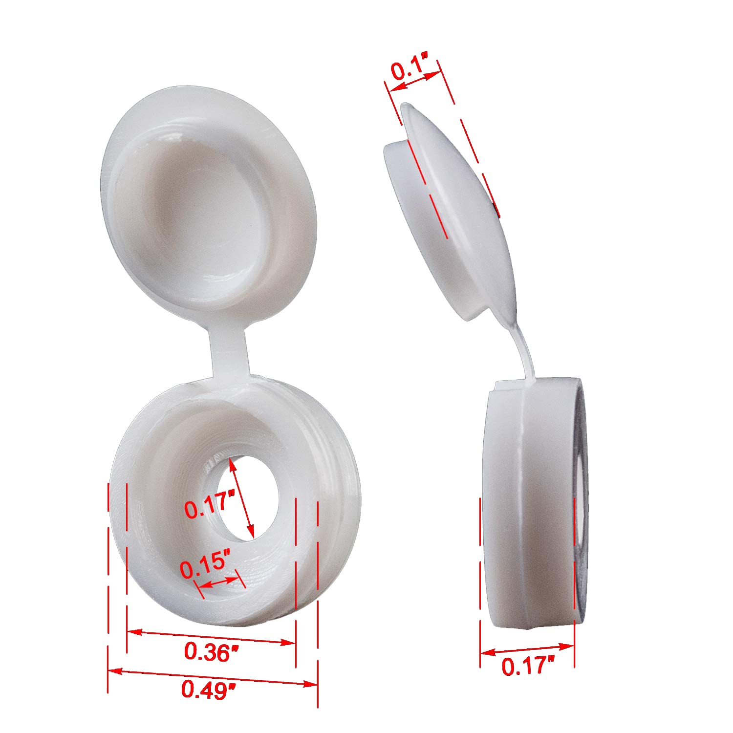 White Hinged Plastic Screw Cap - Furniture Hardware Hinges 리뷰 및 가격