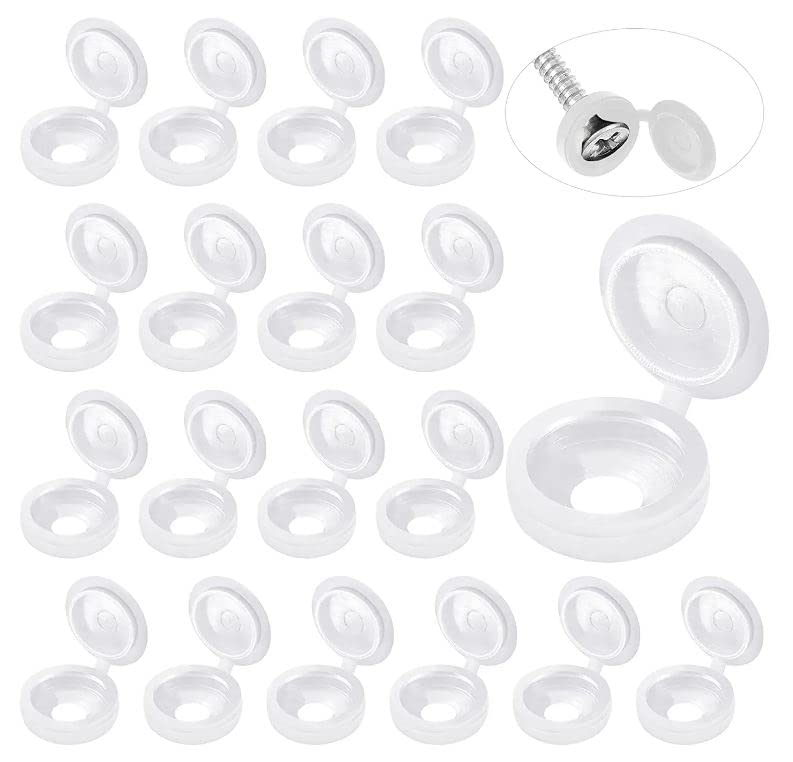 White Hinged Plastic Screw Cap - Furniture Hardware Hinges 리뷰 및 가격