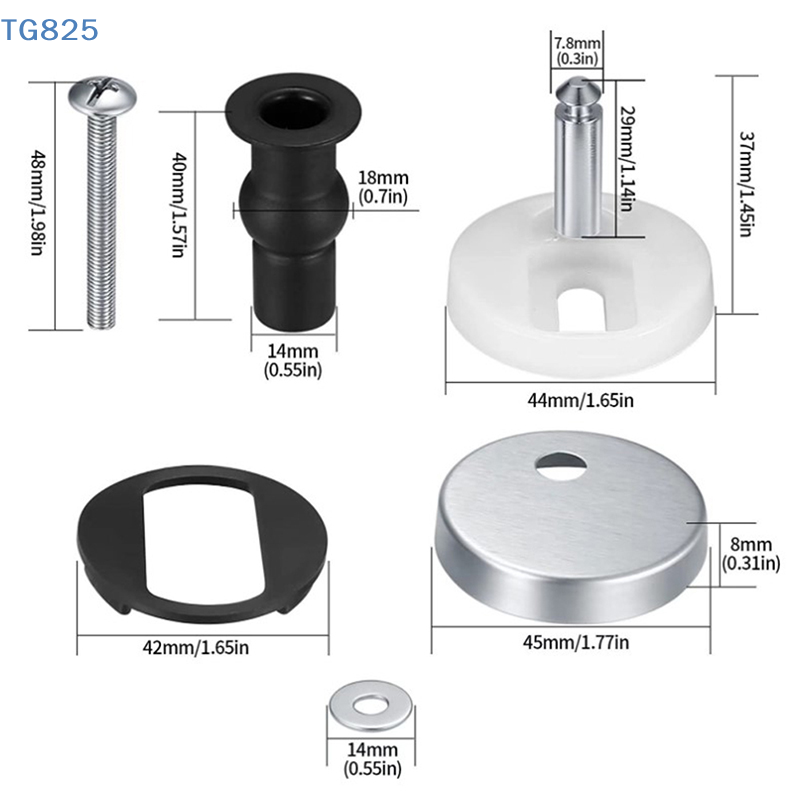 【AN】2Pcs Toilet Seat Hinges To - Furniture Hardware Hinges 리뷰 및 가격