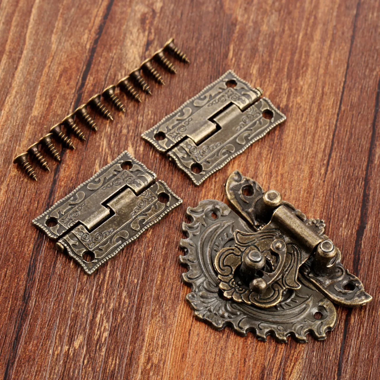 3pcs/set Antique Bronze Padloc - Furniture Hardware Hinges 리뷰 및 가격