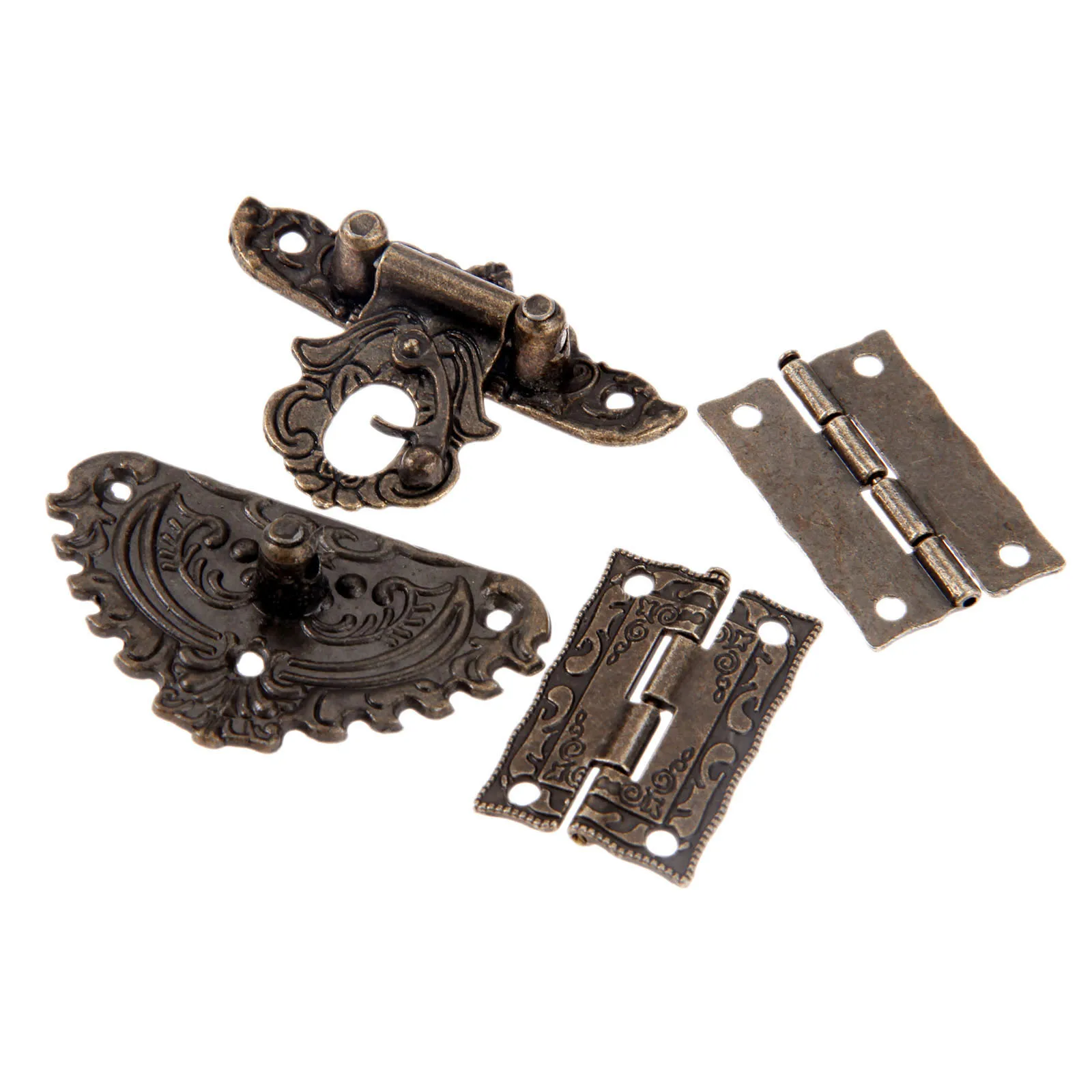 3pcs/set Antique Bronze Padloc - Furniture Hardware Hinges 리뷰 및 가격