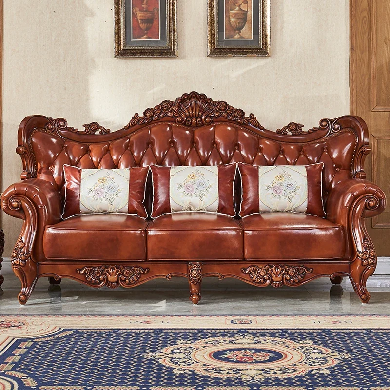 z French Style Sofa Luxury Lea - Z. A. Furniture 리뷰 및 가격