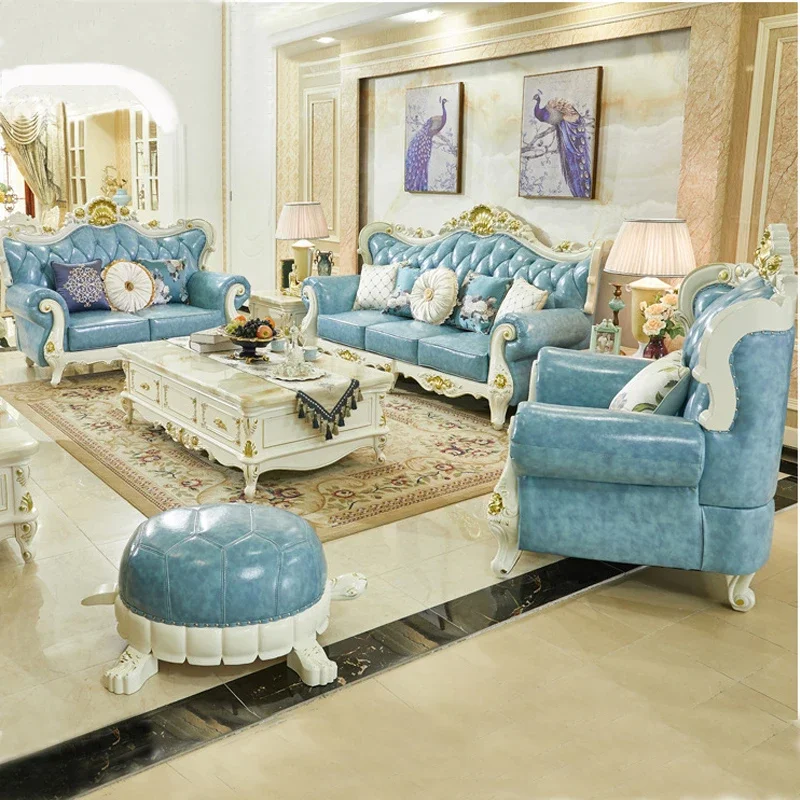 z French Style Sofa Luxury Lea - Z. A. Furniture 리뷰 및 가격