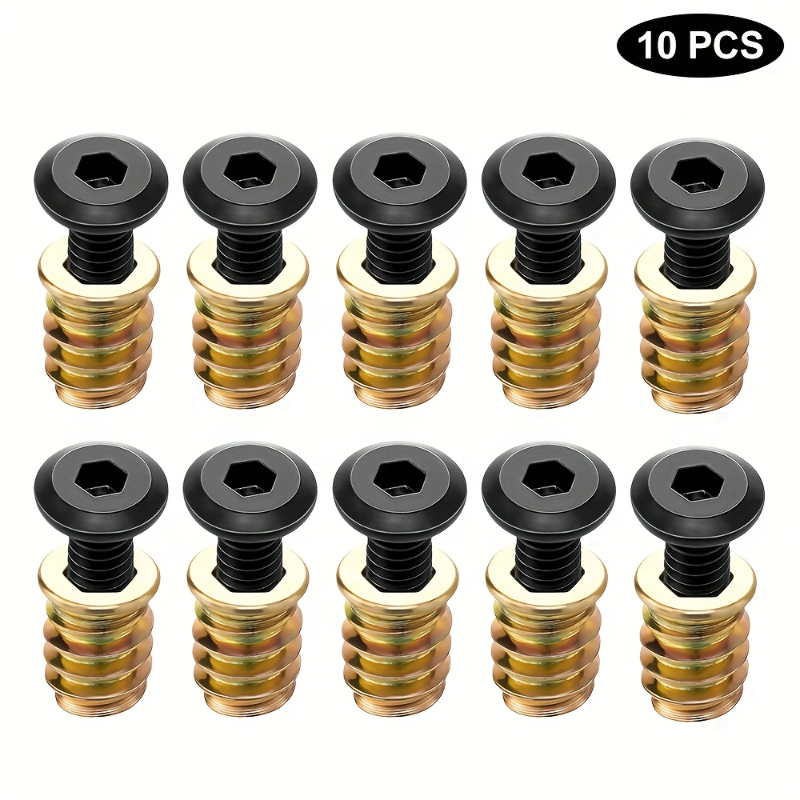 10PCS Nut Threaded Inserts Com - Furniture Hardware Fasteners 리뷰 및 가격