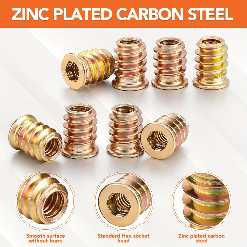 10PCS Nut Threaded Inserts Com - Furniture Hardware Fasteners 리뷰 및 가격