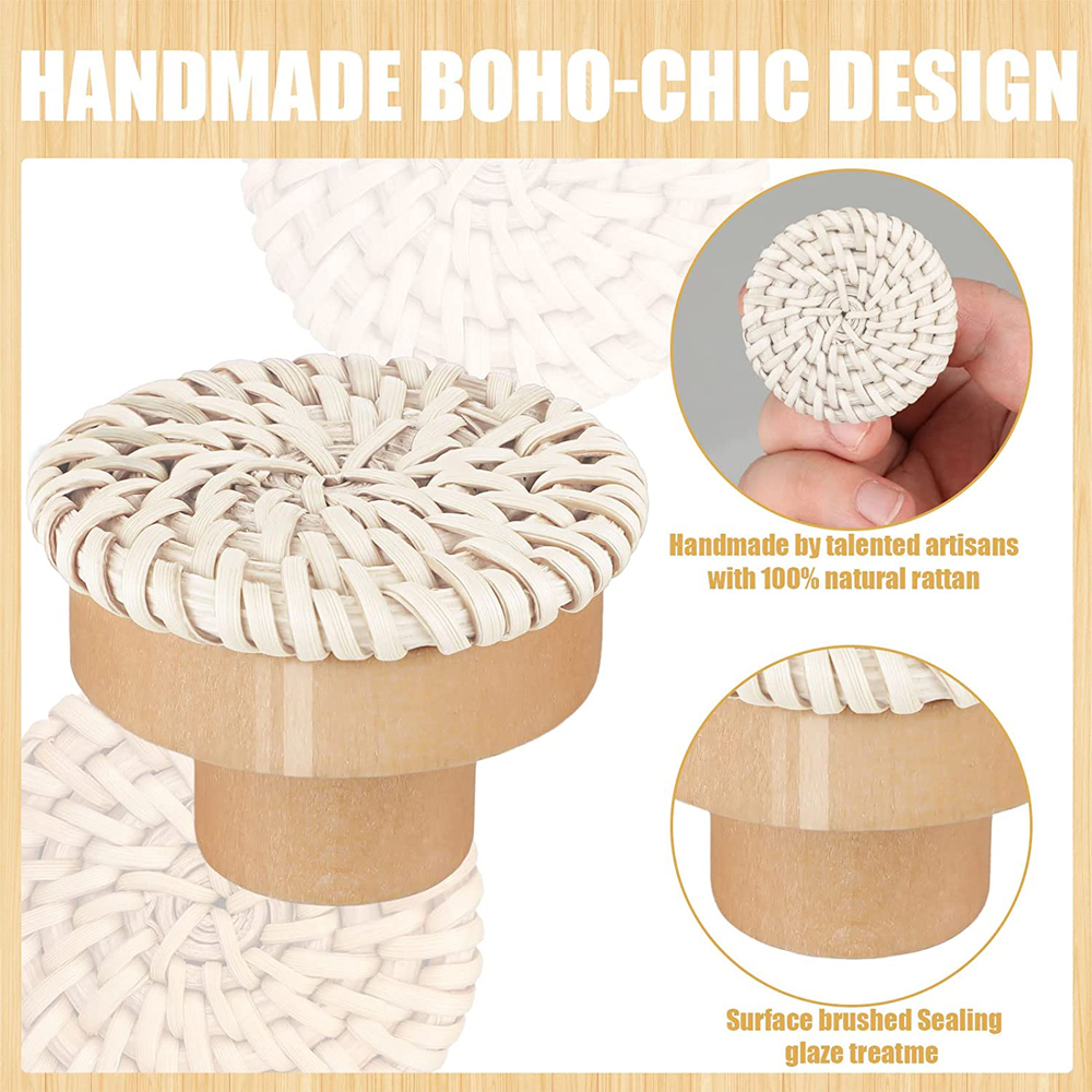 1-24pcs Rattan Wooden Handles  - Furniture Hardware China 리뷰 및 가격