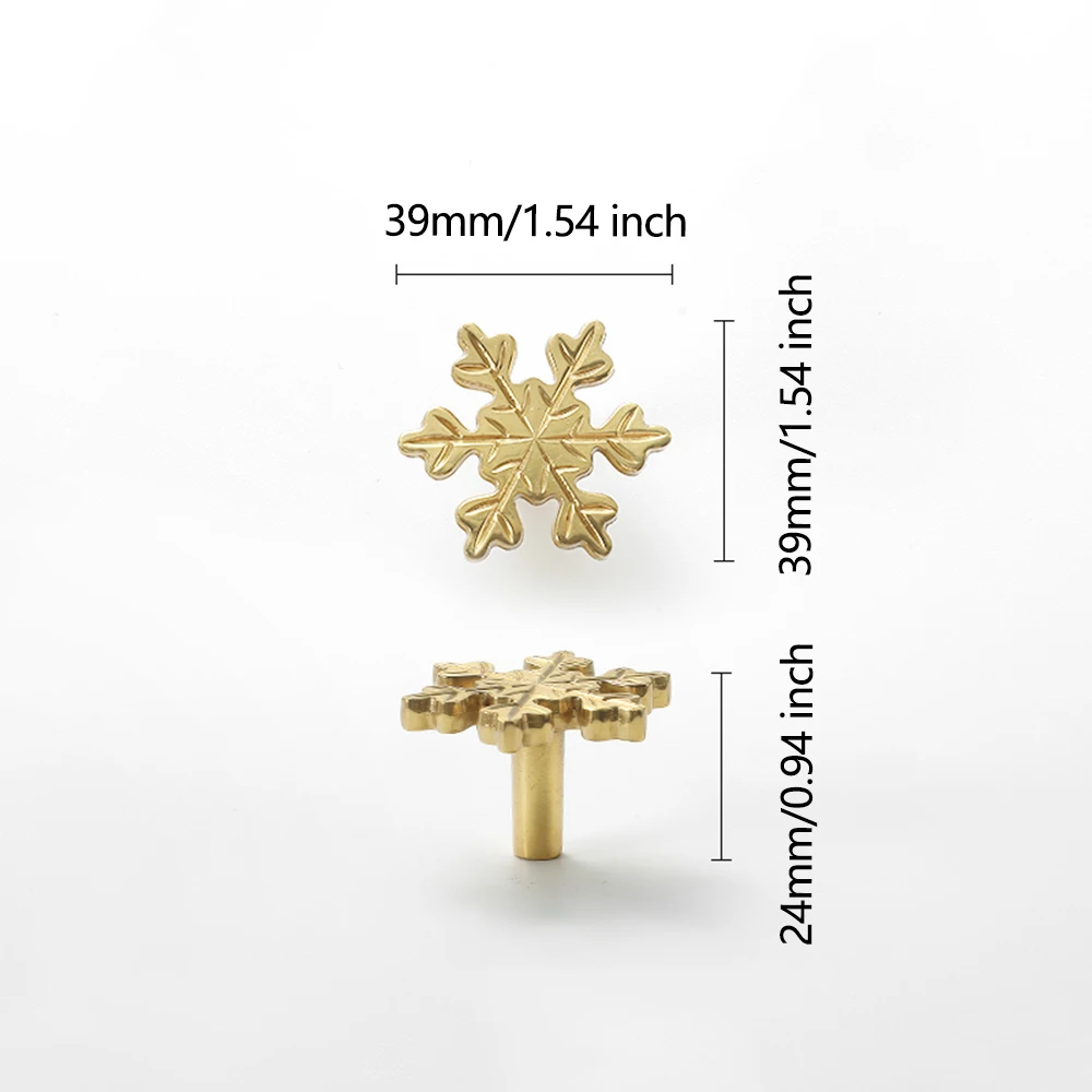 Snowflake Brass Cabinet Door K - Unique Furniture Hardware Pulls 리뷰 및 가격