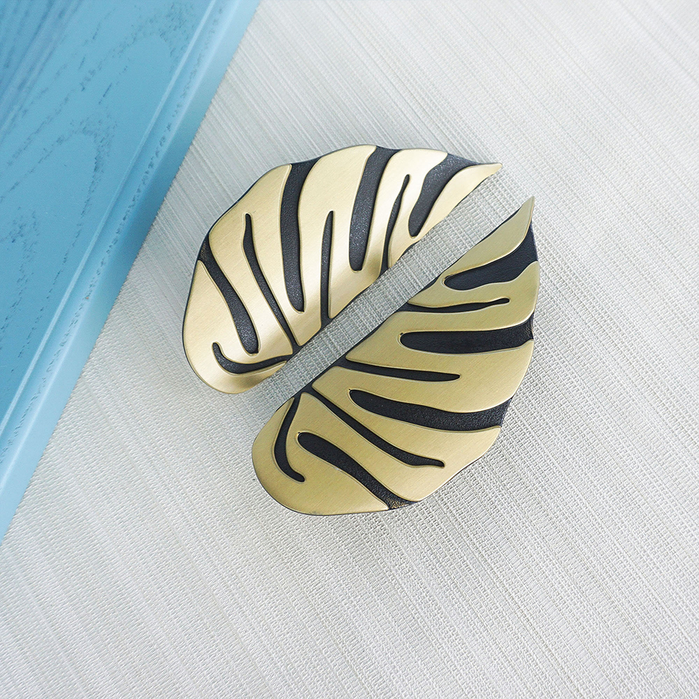 Zinc Alloy Monstera Leaf Cabin - Unique Furniture Hardware Pulls 리뷰 및 가격